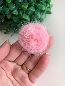 Pompom Baixo M (4,5cm) -  Rosa Bebê - Unidade